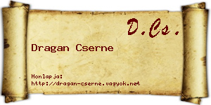 Dragan Cserne névjegykártya